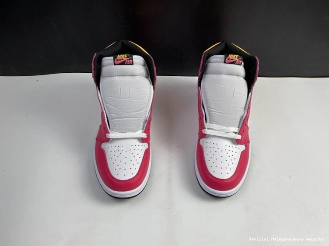 Official Maikesneakers High 1 Air Jordan Red 555088-603 Fusion OGLight 0713